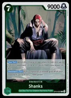 One Piece The Azure Sea's Seven #OP14-027 Shanks Rare - Image 1