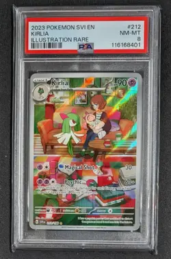 Pokemon TCG Kirlia Illustration Rare Scarlet & Violet Base 212/198 PSA 8 Mint - Image 1