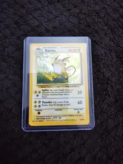Raichu 14/102 Base Set Unlimited 1999 Pokemon Card Holo Rare NM - Image 1