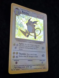 Raichu 14/102 Base Set Unlimited 1999 Pokemon Card Holo Rare NM - Image 4