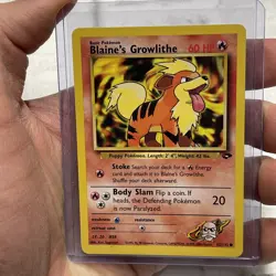Pokemon Card - Gym Heroes 62/132 - BLAINE'S GROWLITHE NM/MT Pokemon TCG Common - Image 1