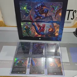 Magic The Gathering Spider-man Scene Box - FULL Card Set (6 Foils + 6 Art Cards) - Image 1