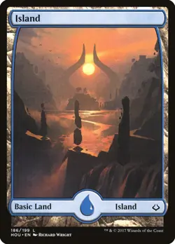 MTG Island (186) Full Art ** Hour of Devastation ** English (NM) - Image 1
