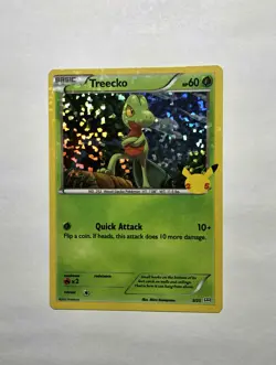 Treecko 3/25 Pokemon TCG McDonald’s 25th Promo Holo LP Card Sparkle Shiney - Image 1