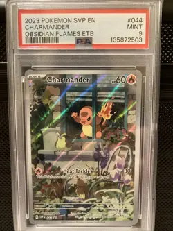 Pokemon TCG Charmander Obsidian Flames Promo #044 PSA Mint 9 - Image 1