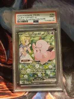 2025 Pokemon Journey Together Lillie's Clefairy EX #184 SIR PSA 9! - Image 1