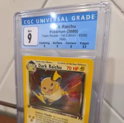 Dark Raichu - Pokemon (2000) - Team Rocket - 1st Ed. - 83/82 - Holo - CGC 9 - Image 2