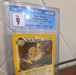 Dark Raichu - Pokemon (2000) - Team Rocket - 1st Ed. - 83/82 - Holo - CGC 9 - Image 3