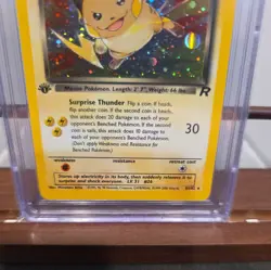 Dark Raichu - Pokemon (2000) - Team Rocket - 1st Ed. - 83/82 - Holo - CGC 9 - Image 4