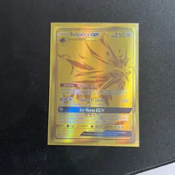 Solgaleo GX 173/156 SM Ultra Prism Pokemon TCG NM Secret Rare Gold Holo EN - Image 3