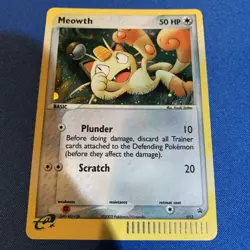 2003 Pokemon TCG Meowth Black Star Promo 013 Holo Nintendo E-Reader Series 🔥 - Image 1