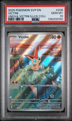 2025 Pokemon SVP 208 Victini UNOVA Illustration Collection PSA 10 - Image 1