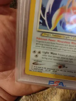 Pokemon Neo Destiny 2002 Light Dragonite Holo PSA 5 Card 14/105 - Image 5