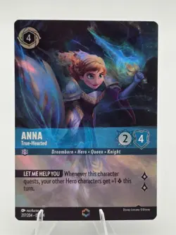 Disney Lorcana Enchanted Anna - True-Hearted Card 217/204 Ursula’s Return Set 4 - Image 1