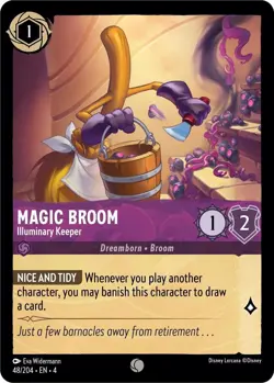 Disney Lorcana Ursula's Return - 48 Magic Broom, Keeper - Common Non Foil - Image 1