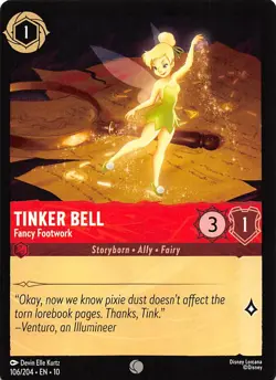 Tinker Bell Fancy Footwork 106/204 Whispers in the Well Disney Lorcana - Image 1