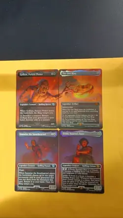 4PCS MTG Lord Of The Rings LOTR The One Ring BORDERLESS FOIL SCENE 0451 CARDS - Image 1
