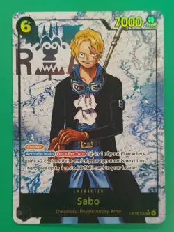 Sabo Alt Art ENGLISH SEC OP13-120 One Piece Carrying On His Will Card NM - Image 1