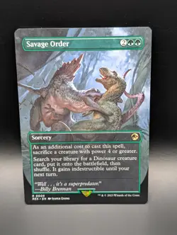 MTG - Savage Order - BORDERLESS - Sorcery - REX 6 - Rare - NM - Image 1