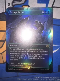 MTG - REX - Savage Order (Borderless) #0006 - Near Mint Foil - Image 1