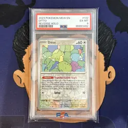PSA 6 EXCELLENT MINT 2023 Pokemon Mew EN-151 DITTO #132 Reverse Holo Rare - Image 2