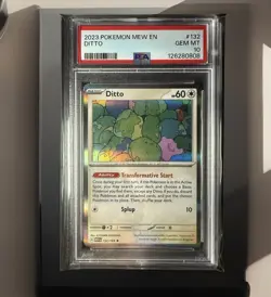 2023 POKEMON MEW EN DITTO HOLO #132/165 PSA 10 GEM MINT - Image 1