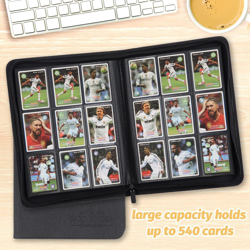 9-Pocket Trading Card Binder, 540 Double-Sided Pockets, Zipper Card Album (Black - Image 5