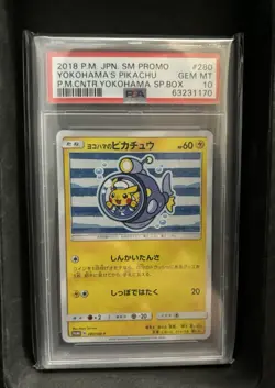PSA 10 4SEQ Yokohama's Pikachu 280/281/282/283/ Pokemon Center Card Promo 2018 - Image 2