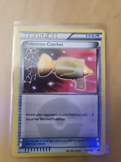 Pokemon Catcher Gold Holo Card 111/108 Dark Explorers Series TCG - Image 1