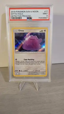 Detective Pikachu Ditto #17 Holo - 2019 Pokemon TCG - PSA 9 MINT - Image 1