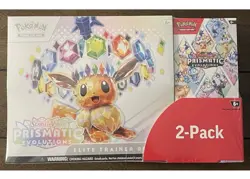 Pokemon Prismatic Evolutions ETB + Booster Bundle Costco 2-Pack Sealed x 1 (Qty) - Image 1