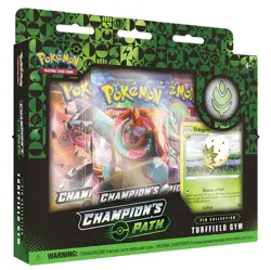 Pokemon TCG Champion's Path Special Pin Collection Box Turffield Gym Box NEW - Image 1
