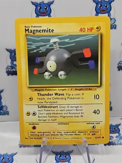 Pokemon Magnemite Base Set 53/102 LP - Image 1