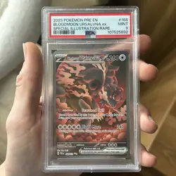 2025 POKEMON PRE EN-PRISMATIC EVOLUTIONS #168 BLOODMOON URSALUNA EX PSA 9 - Image 1
