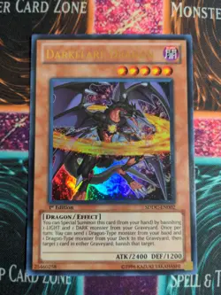 Yu-Gi-Oh! Darkflare Dragon SDDC-EN002 1st Edition Super Rare NM - Image 1