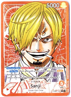 ULTRA RARE ALT ART LOW POP CUSTOM ONE PIECE!!! Sanji HOLOFOIL - Image 1