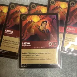 1x Gaston Arrogant Hunter Foil Holo 24/P1 EN Exclusive Promo Card Disney Lorcana - Image 2