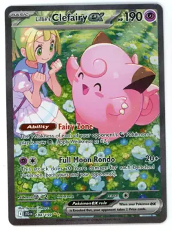 LILLIE'S CLEFAIRY EX Pokemon Journey Together #184/159 Special Illustration Rare - Image 1