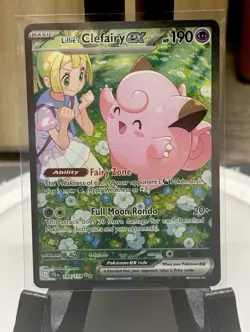 Pokemon Lillie's Clefairy ex 184/159 Journey Together Holo Special Illustration. - Image 1