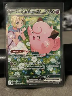 Pokemon TCG Lillie's Clefairy EX #184/159 Journey Together Special Illustration - Image 1