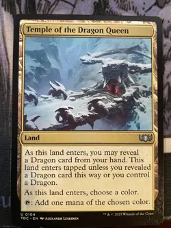 Temple of the Dragon QueenNM/M Tarkir Dragonstorm Commander MTG Magic Card EDH - Image 1
