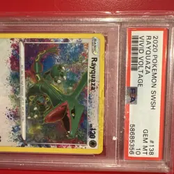 2020 Pokemon Vivid Voltage Rayquaza Amazing Rare Card 138/185 PSA 10 Gem Mint - Image 3