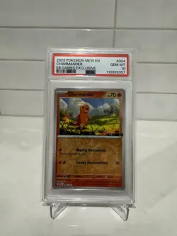 CHARMANDER 004/165 PSA 10 POKEMON 151 EB GAMES PROMO AUS POKEMON CARD ENGLISH - Image 1