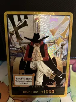 DON!! Card (Dracule Mihawk) (Gold) The Azure Sea's Seven Foil - Image 1