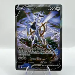 Pokemon TCG Arceus v Alt Art Holo Full Art Card Brilliant Stars 166/172 (LP) - Image 3