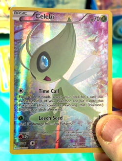 Mythical CELEBI XY111 Full Art Black Star Holo Promo LP Pokemon Card - Image 5