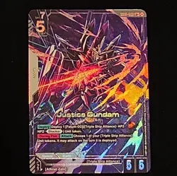 Justice Gundam - GD01-066 - LR+ Alt Art - Newtype Rising - Gundam Card Game TCG - Image 1