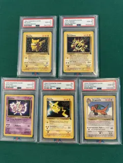 1999 Pokemon Movie Promo Complete Set PSA 10 and LEAGUE PROMO PIKACHU - Image 1