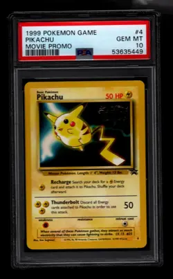1999 POKEMON GAME MOVIE PROMO #4 PIKACHU PSA 10 - Image 1