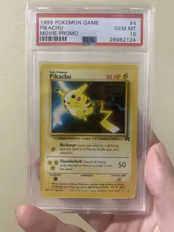 Pokemon 1999 First Movie Pikachu WotC Black Star Promo PSA 10 - Image 1